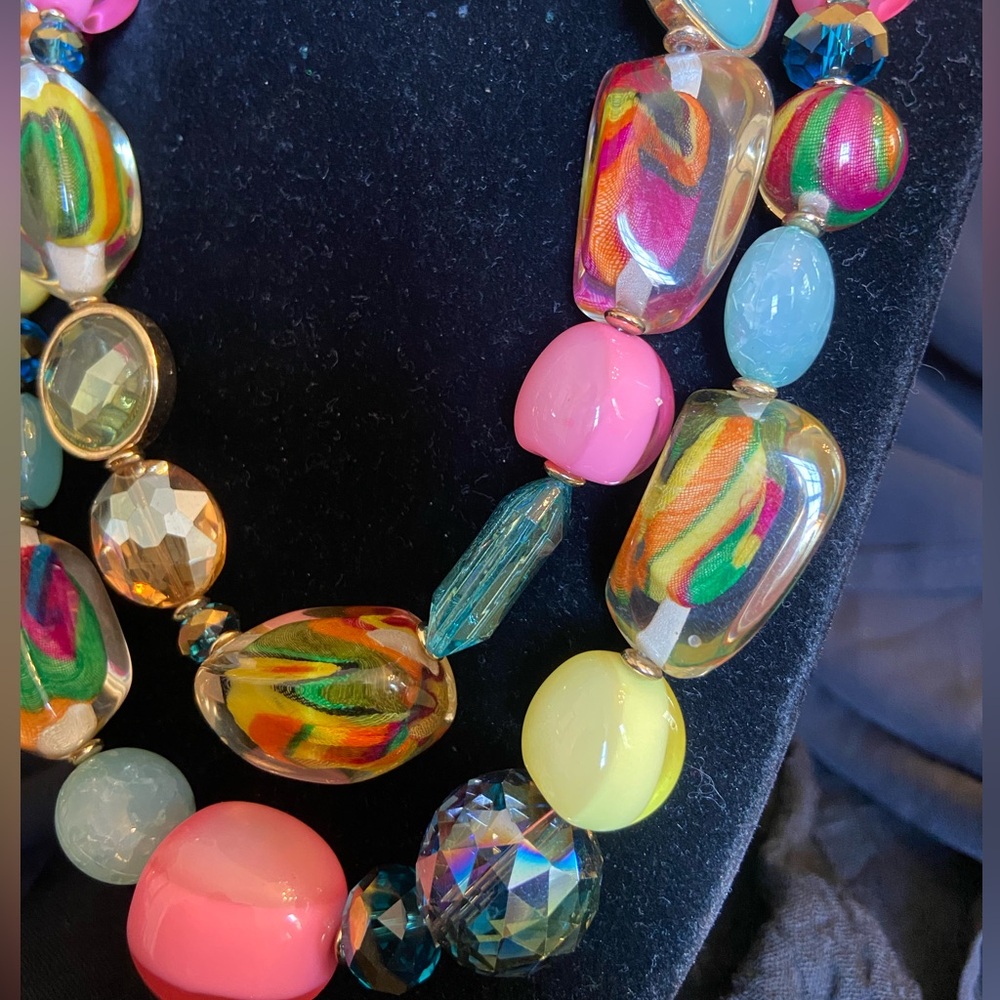Multicolor Statement Necklace - image 2